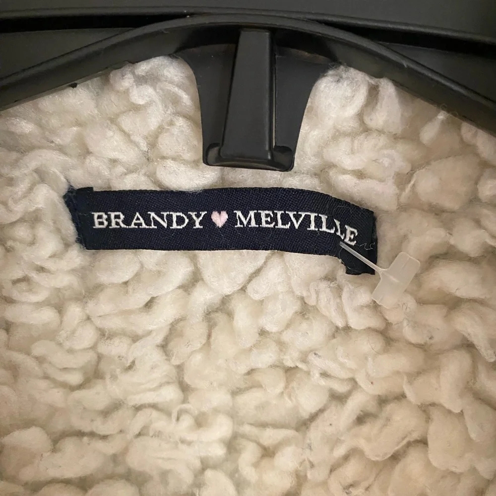 Brandy Melville Denim Jacket Sherpa Lining One Size